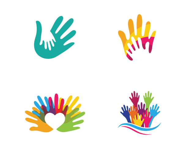 Handpflege Logo Vorlage Vektorsymbol - Vektor, Bild