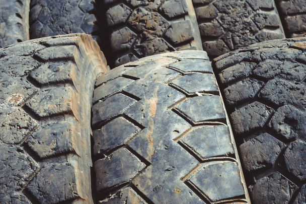 old tires on the dump truck - Photo, Image
