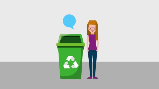 pojęcie ekologia recykling - Materiał filmowy, wideo