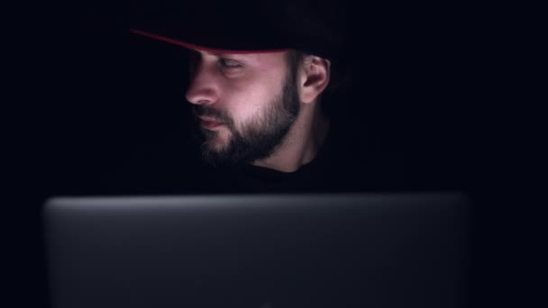 criminal hacker in darkness - Footage, Video