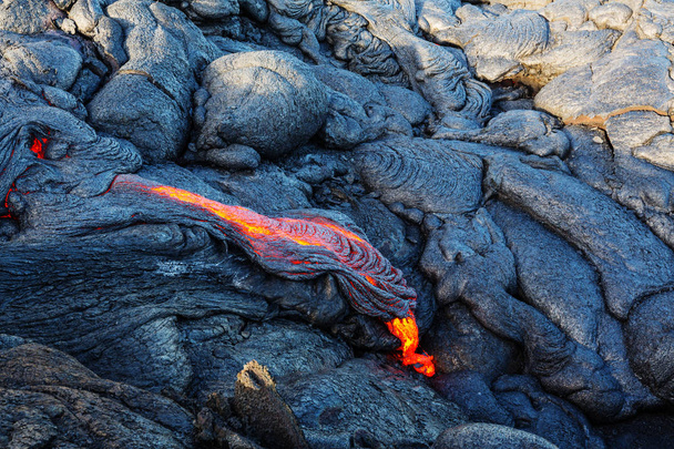 Hawaii, Büyük Ada 'da lav akıntısı - Fotoğraf, Görsel