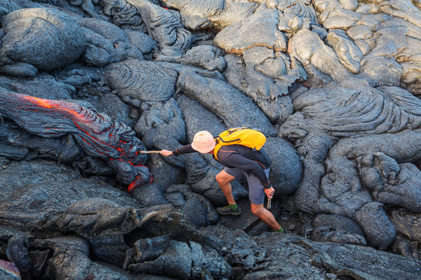 Hawaii, Büyük Ada 'da lav akıntısı - Fotoğraf, Görsel