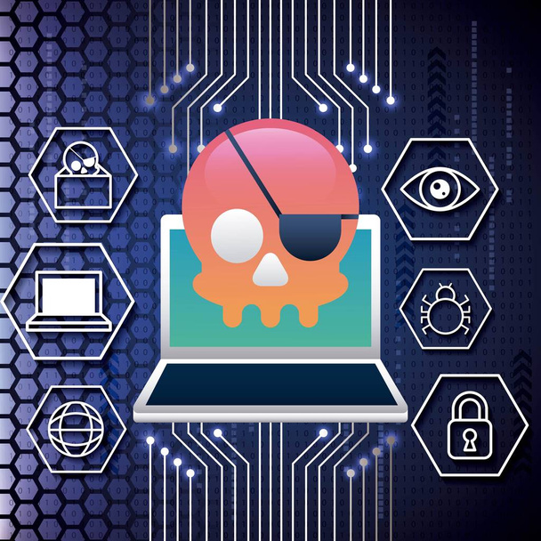 Кібер технології безпеки
 - Вектор, зображення