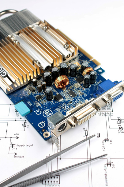 circuit board afgedrukt - Foto, afbeelding