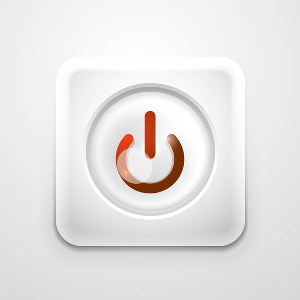 Power button technology logo, digital art techno concept, on off icon - Vector, Image