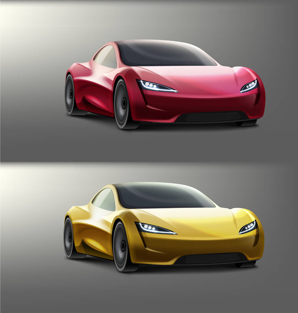 Vector colored supercars - ベクター画像