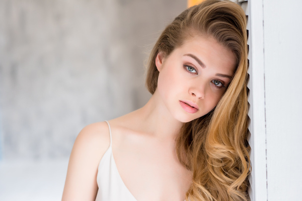 young beautiful tender woman with blonde hair  - Foto, Bild