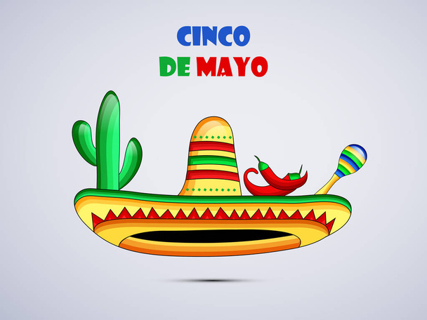 Arka plan illüstrasyon Cinco De Mayo için - Vektör, Görsel