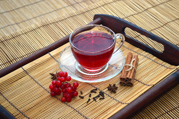 xícara de chá de cranberry
 - Foto, Imagem