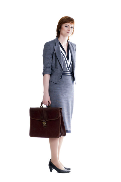 Business lady on a white background - Foto, Imagen