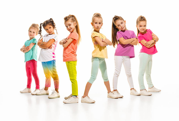 The kids dance school, ballet, hiphop, street, funky and modern dancers - Photo, image