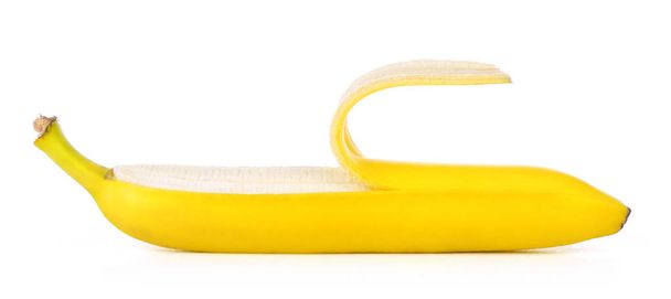 банан, изолированный на белом
 - Фото, изображение