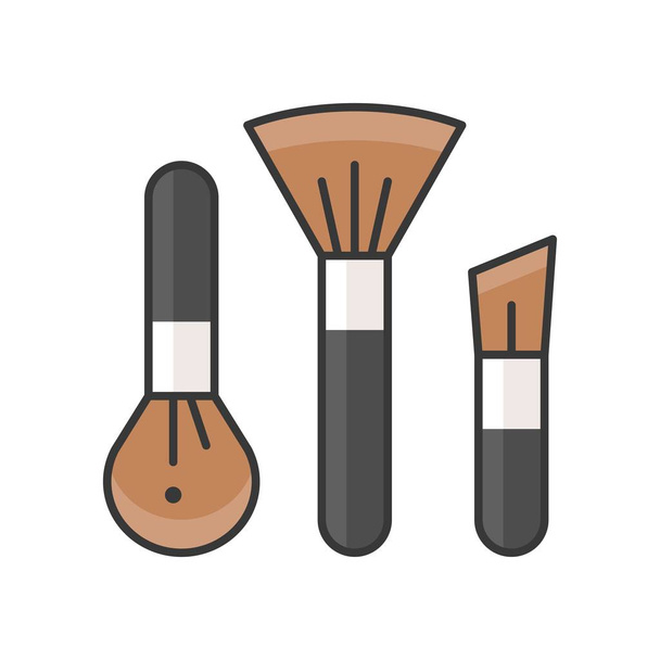 Кисть-макияж, иконка косметического контура
 - Вектор,изображение