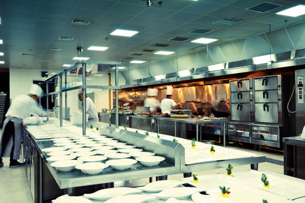 Motion chefs of a restaurant kitchen - Photo, Image