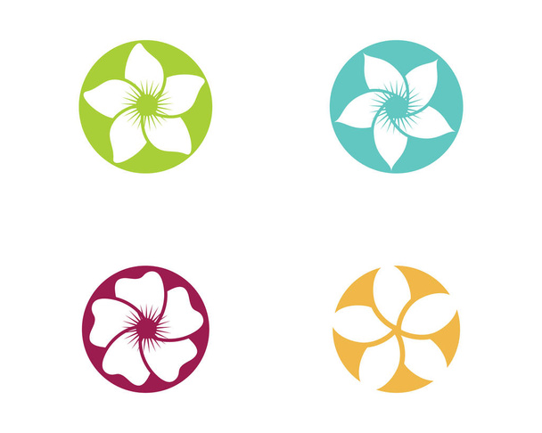 Шаблон логотипу значка квітки жасмину
 - Вектор, зображення