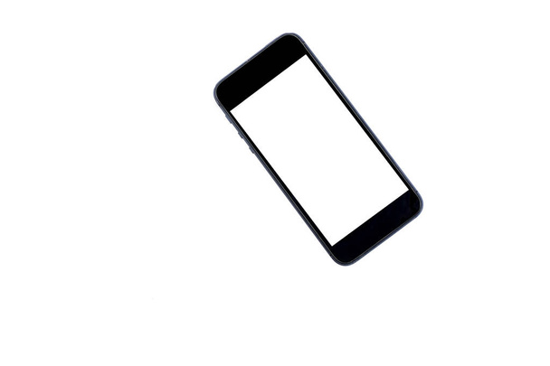 teléfono móvil de pantalla en blanco sobre fondo aislado con espacio de copia
 - Foto, Imagen