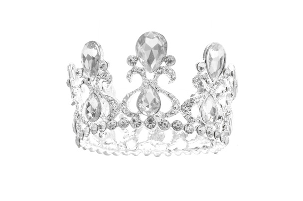 corona con diamantes aislados en fondo blanco
 - Foto, imagen