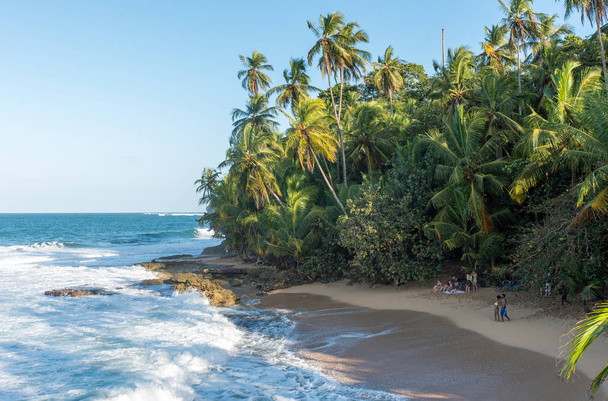 Wild caribbean beach of Manzanillo at Puerto Viejo, Costa Rica - Valokuva, kuva