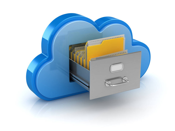 Cloud Computing systeemconcept - Foto, afbeelding
