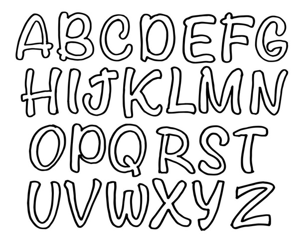 Vector handmade Roman alphabet  - Vector, afbeelding