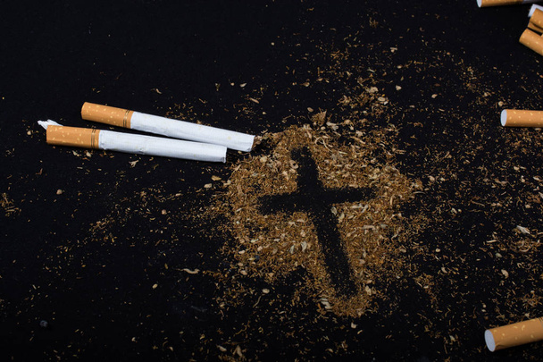  Kein Tabaktag-Plakat für ein Rauchverbot-Konzept - Foto, Bild