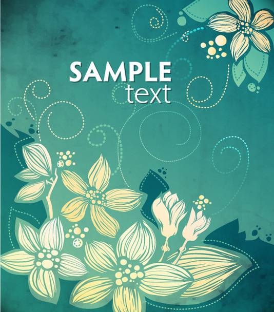 Ornamental floral vector background with many details - Vecteur, image