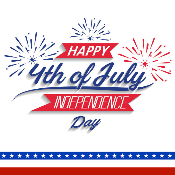 Happy USA Independence Day Fourth of July celebrate - Vector, afbeelding