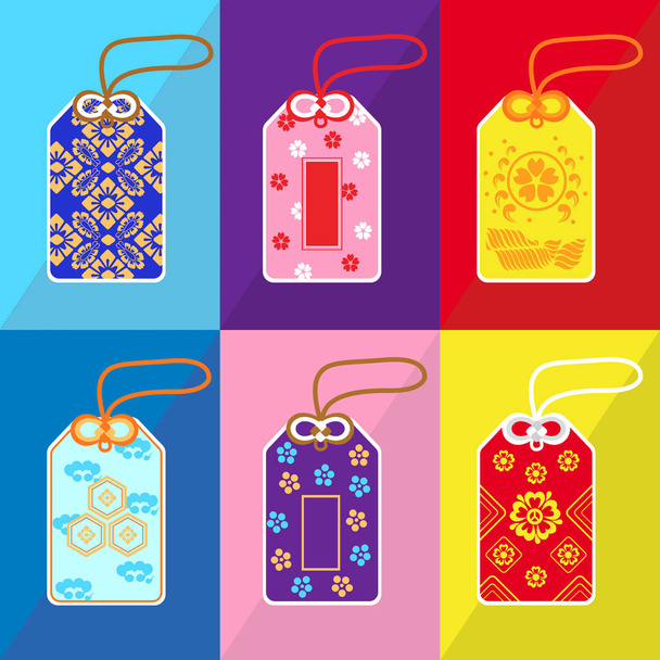 Tradiční japonské amulety - Vektor, obrázek