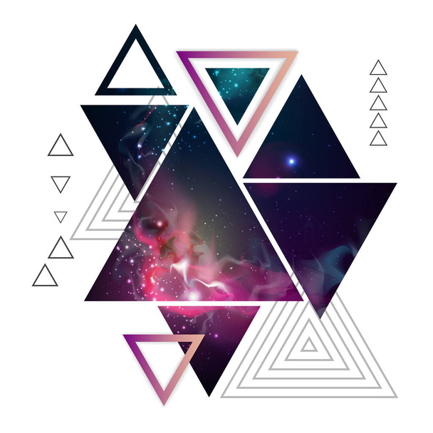 Abstract hipster polygonal triangle background with open space i - ベクター画像