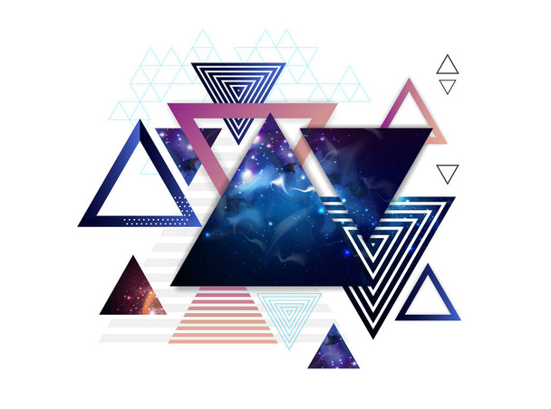 Abstract hipster polygonal triangle background with open space i - Вектор,изображение