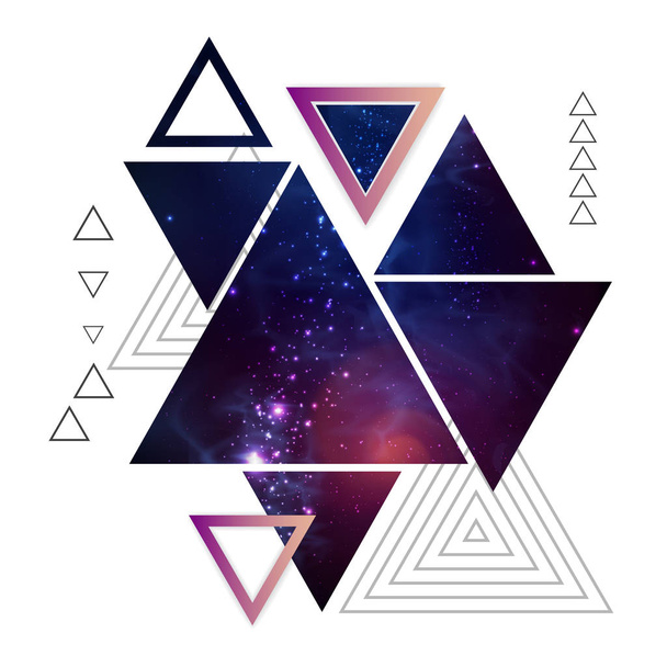 Abstract hipster polygonal triangle background with open space i - Vektor, obrázek