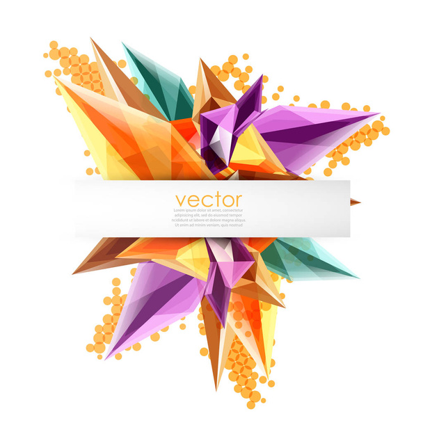 Barevný kvetoucí krystaly vektorové pozadí abstraktní - Vektor, obrázek