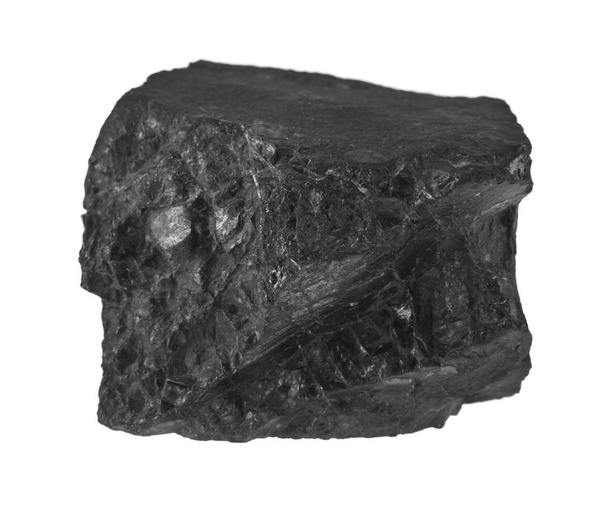 carbón negro aislado sobre fondo blanco - Foto, Imagen