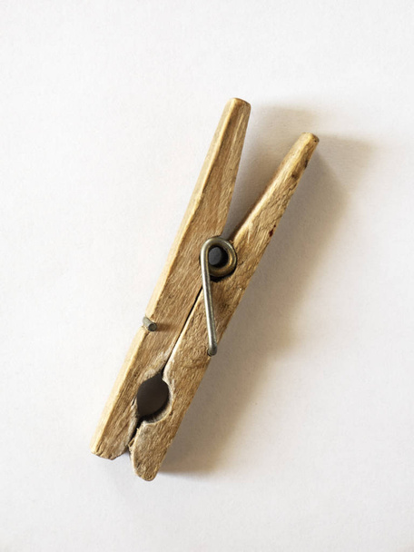 vintage wooden clothespin - Φωτογραφία, εικόνα
