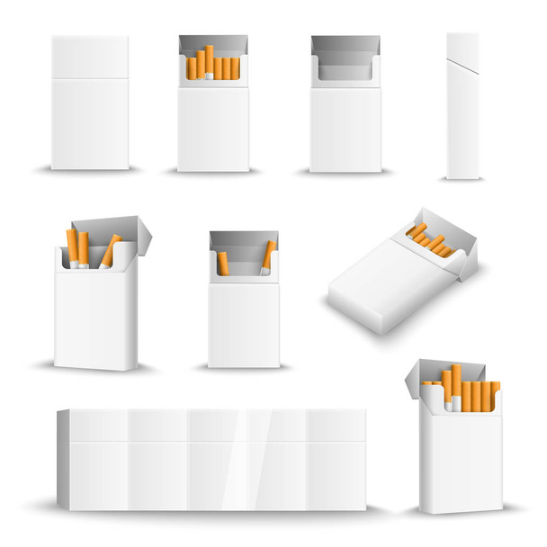 Sigara boş paketleri gerçekçi  - Vektör, Görsel