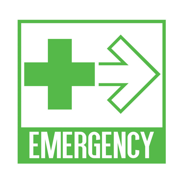 Emergency direction sign illustration - Photo, Image