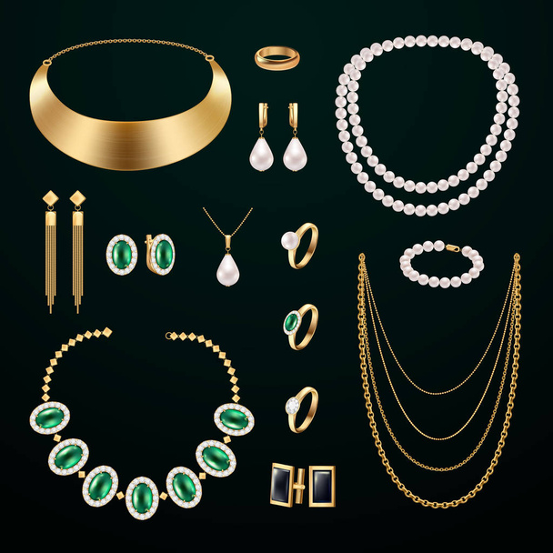 Jewelry Accessories Set - Vector, Image