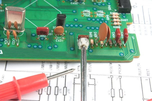 Adjust printed circuit board - Photo, Image
