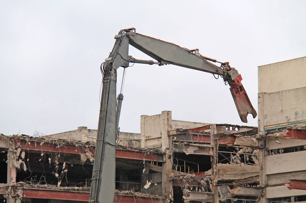 The Grab of a Pulveriser Demolishing a Building. - Photo, Image