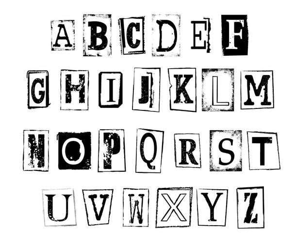Vector illustration of grunge alphabet - ベクター画像