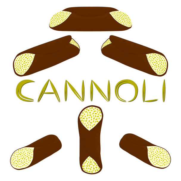 Illustrazione vettoriale per vari waffle dolci Siciliano dessert c
 - Vettoriali, immagini