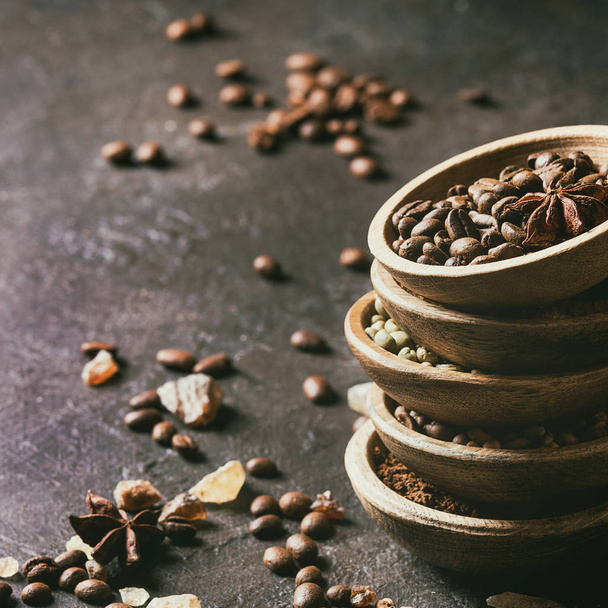 Variété de grains de café
 - Photo, image
