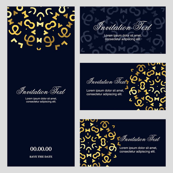 Wedding ceremony card with elegant design and typography, vector illustration - Vector, Image