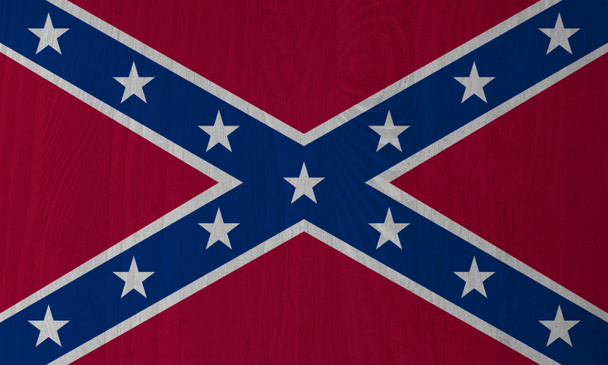 Dixie, flagą Konfederacji na tle drewna - Zdjęcie, obraz