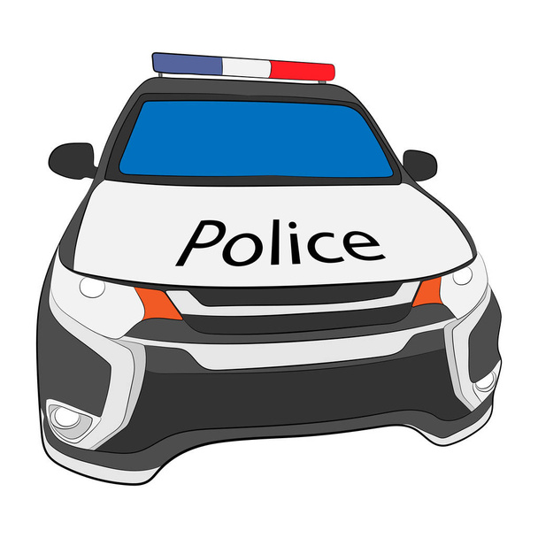 rendőrségi autó vektor, ábra rajz - Vektor, kép