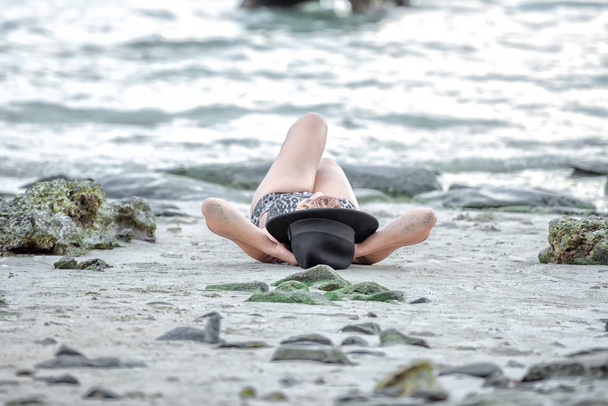 Woman on the beach - Photo, image