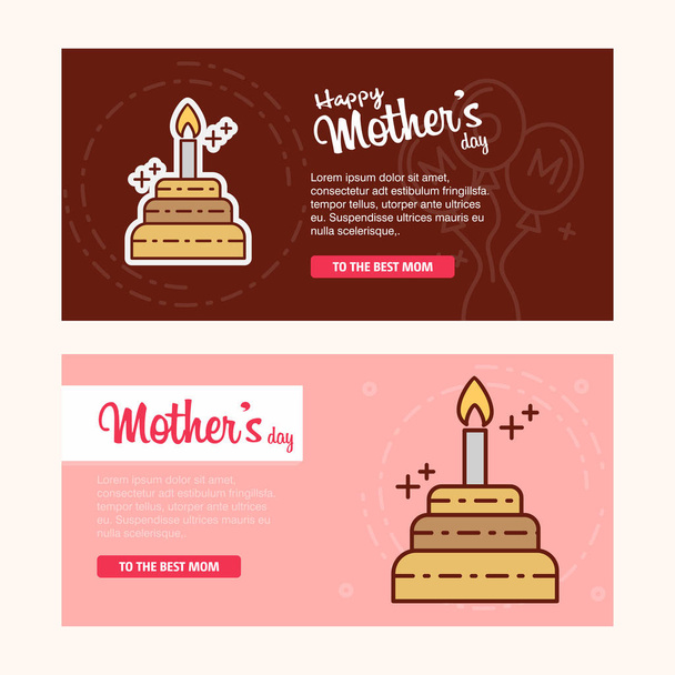 happy mother day design, vector illustration  - Vector, Image