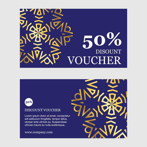 50% descount voucher design - Vector, Image
