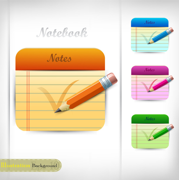 Notebook design - Vektor, obrázek
