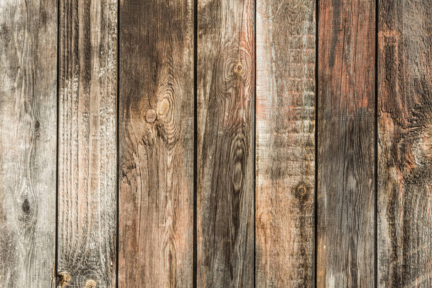 the wood texture, old wall of rough wooden panels, close-up abstract background - Foto, imagen